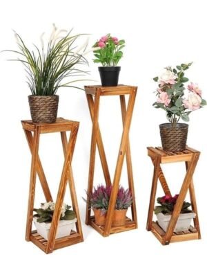 Set druri 3 copë raft për lule 90x25 70x25 50x25