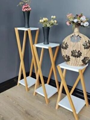 Set 3 copë dekore për lule 90x25 70x25 50x25