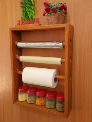 🪵 Mbajtëse elegante kuzhine prej druri